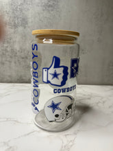 Load image into Gallery viewer, Dallas Cowboys 16oz Glass Can
